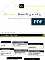 Decision 1::: Linear Programming
