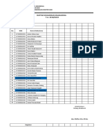 Daftar Kehadiran Mahasiswa T.A. 2018/2019: Blok: Semester