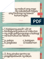 Basahing Mabuti Ang Mga Pahayag Na Nakalahad. Ibigay Ang Hinihingi NG Bawat Katanungan