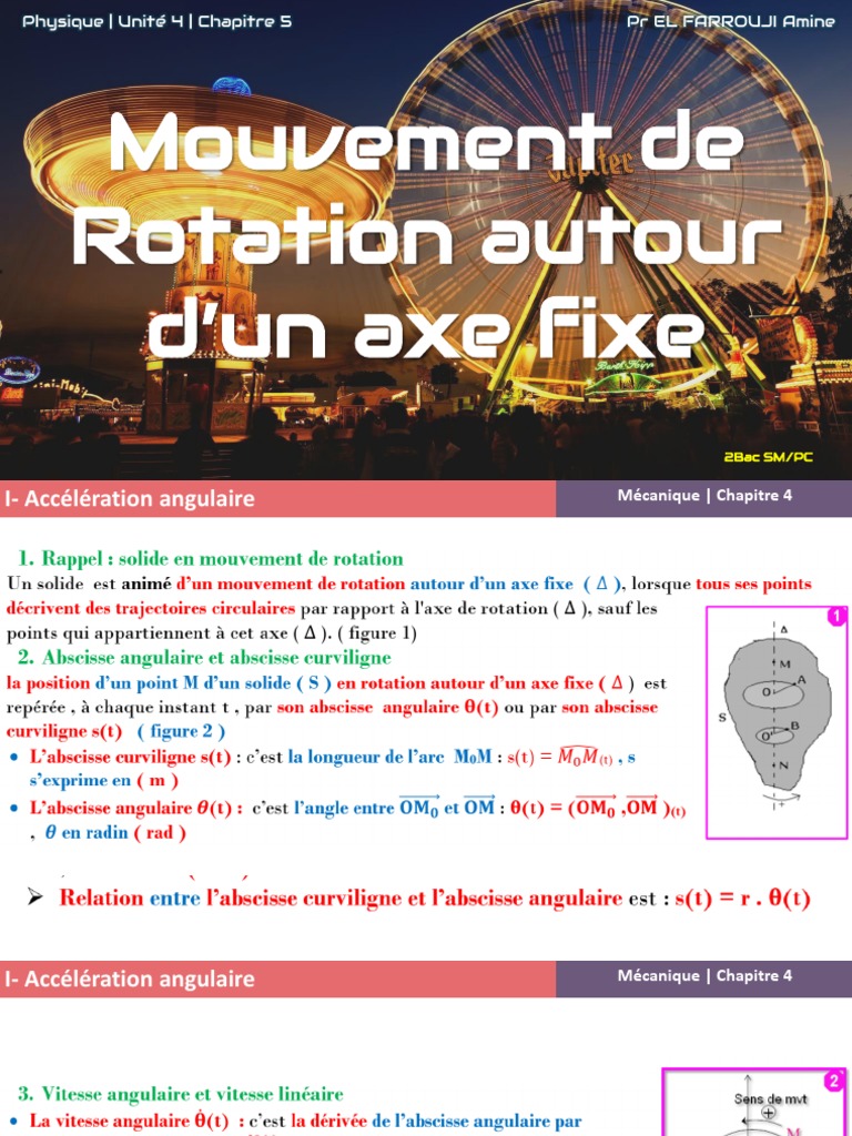 Mouvement de Rotation 2bac | PDF | Sciences et mathématiques ...