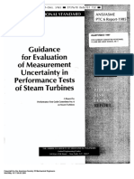 ASME PTC 06 - 1985 - Report For Evaluation of Measurement Uncertainty in Performace Test of Steam Turbines