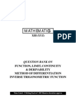 FLCD Mod - FUNCTION, LIMIT, CONTINUITY & DERIVABILITY METHOD OF DIFFERENTIATION INVERSE TRIGONOMETRIC FUNCTION