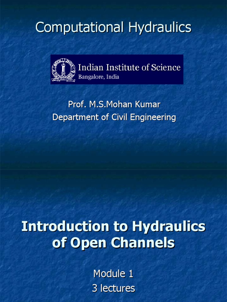 Computational Hydraulics PDF Fluid Dynamics Numerical Analysis
