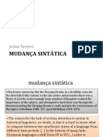 Mudança Sintática: Notas Breves