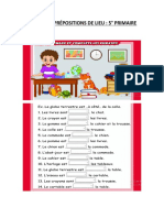 Activitã - Des Prã - Positions de Lieu 5to Primaire