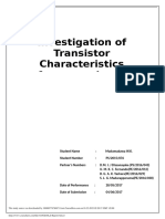 Investigation of Transistor Characteristics of N-P-N and P-N-P