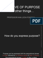 PURPOSE and Other Things