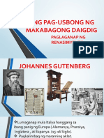 Ang Pag Usbong NG Makabagong Daigdig Ambag