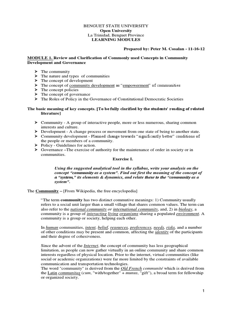 Community Development Concepts Explained | PDF | Human Development ...