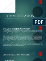 Communication: Presented By: Daniel Bazan
