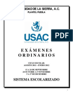 Calendario Examenes Ordinarios