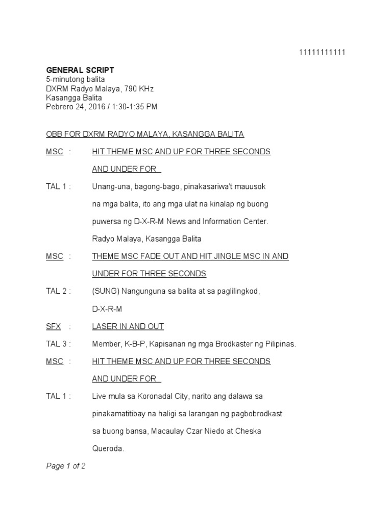 General script page 1 of 2 pdf