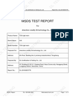 Msds Test Report: For Shenzhen Creality 3d Technology Co., LTD