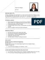 Mechanical Engineer Joan Marfa Resume