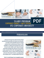 SILABUS PROGRAM PENDIDIKAN CORPORATE FINANCE (FOR NON FINANCE) - BASIC Rev