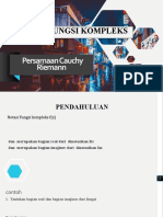 Fungsi Kompleks: Persamaan Cauchy Riemann