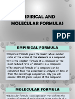 Empirical and Molecular Formulas