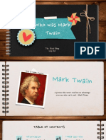 Who Was Mark Twain: Tên: Minh Đăng L P 4b4