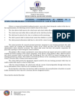 Contact Tracing Activity Coordination If There Is A Suspected/Probable/Confirmed Positive Case in The School