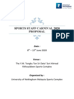 Sports Staff Carnival 2020 Proposal
