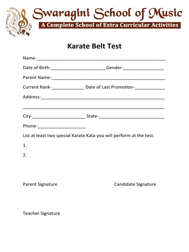 Karate Belt Test | PDF