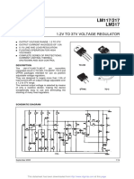 LM117/217 LM317: 1.2V To 37V Voltage Regulator
