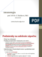 Imunológia: Prof. Mvdr. Ľ.Tkáčiková, PHD