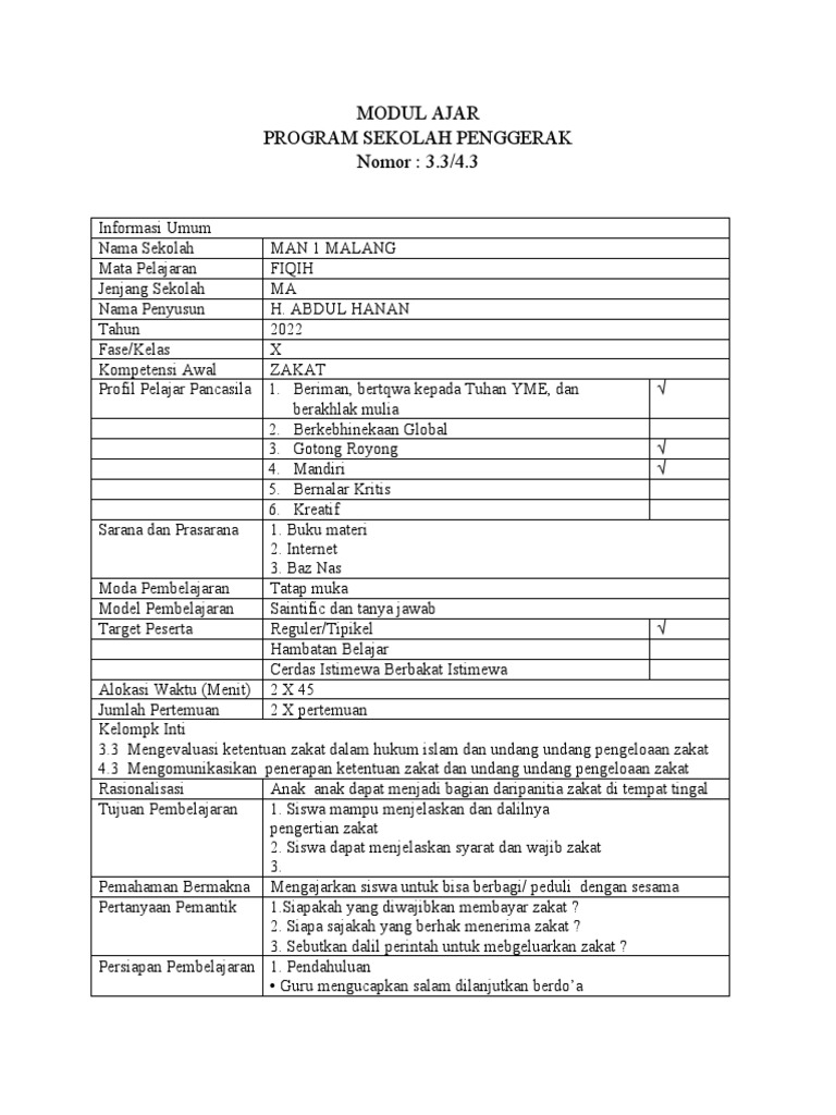 Modul Ajar Fiqih Pdf