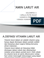 Vitamin Larut Air: Kelompok 3: Apella Putri Rulef Annisya Febriyanti Annisa Humaira Bahri