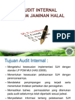 Audit Internal Sistem Jaminan Halal: Lembaga Pengkajian Pangan, Obat-Obatan Dan Kosmetika Majelis Ulama Indonesia