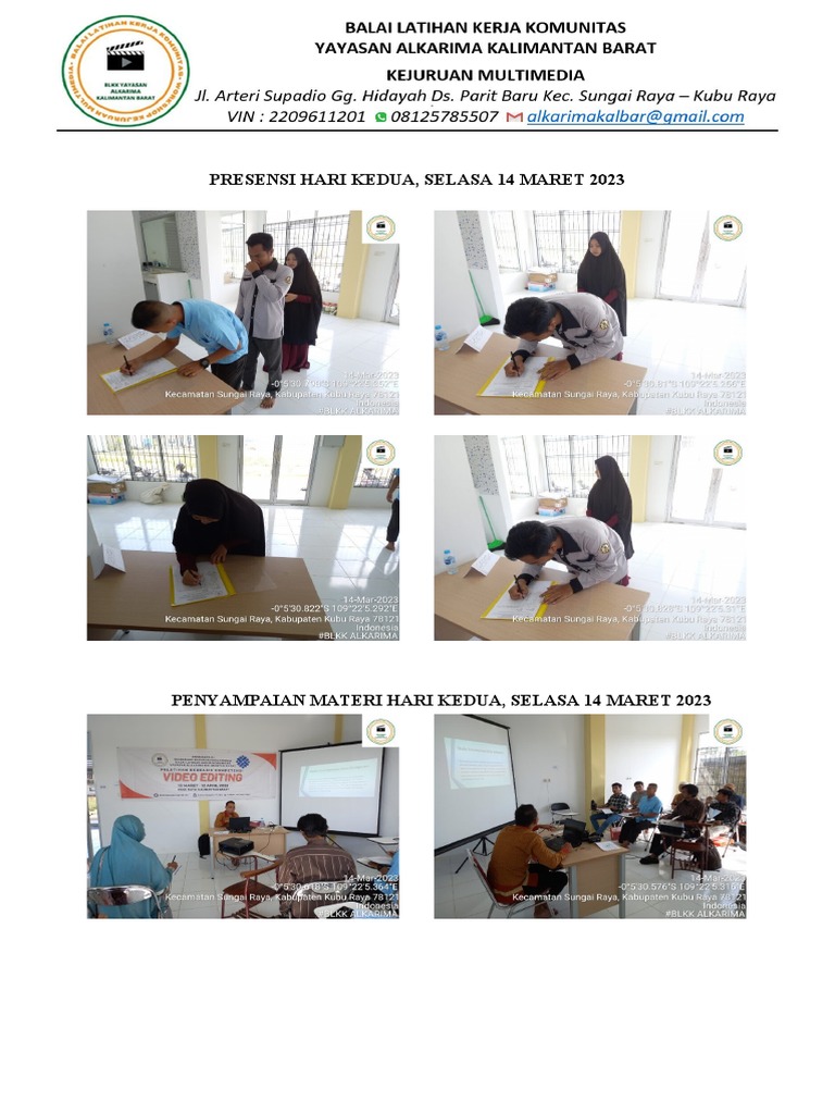 Daftar Hadir Peserta BLKK 2023 | PDF