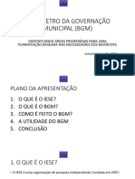 Barómetro Da Governação Municipal (BGM)
