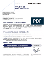 Informe de Resultados de La Prueba PCR para Sars-Cov-2: Elena Garcia Amate 50335936E