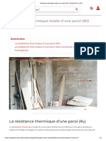 Calcul Résistance Thermique Totale D - Une Paroi (RT)