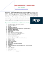 International Journal on Bioinformatics & Biosciences (IJBB)
