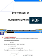 Pertemuan 10 Momentum Dan Impuls