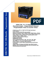 EZM-7750 72 X 72 DIN Boyutlu Üniversal Giriþli, Output Modül Sistemli Programlabilir Timer & Counter Cihazý