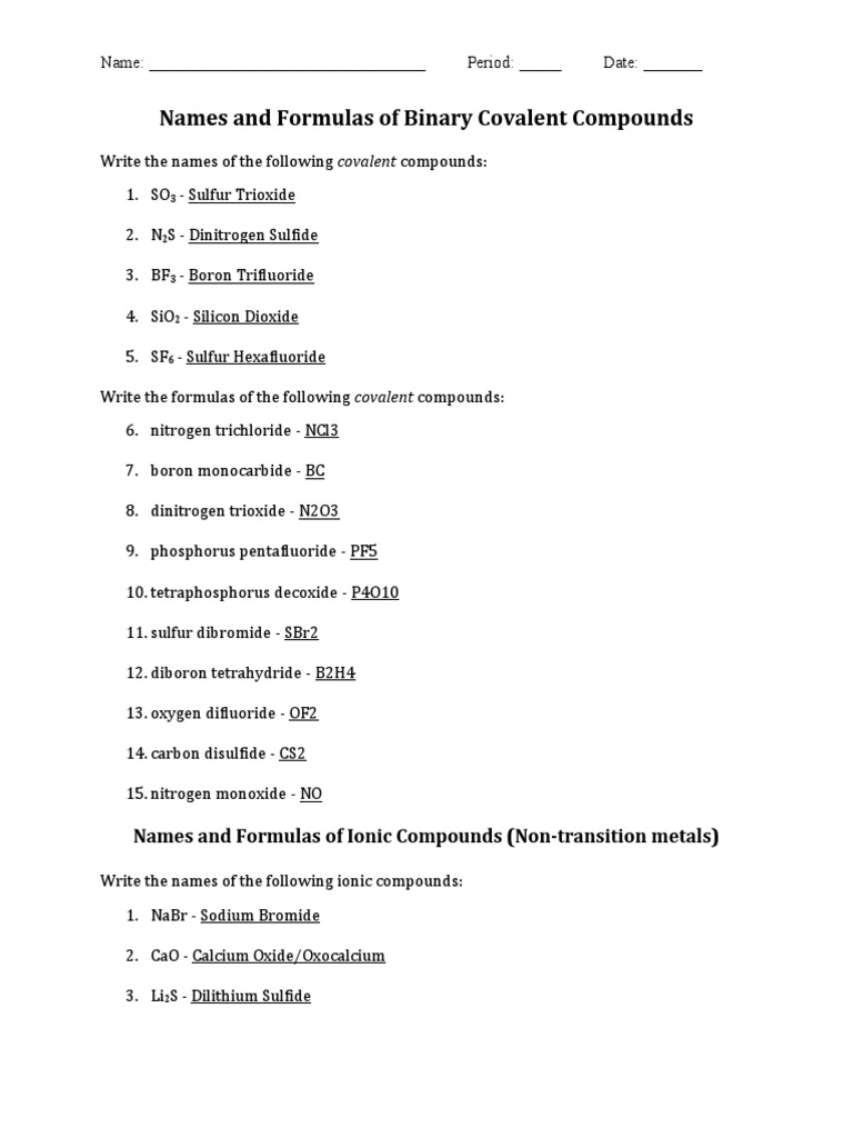 Binary and Ionic Compounds Guide | PDF
