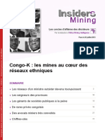 Congo K: Les Mines Au Cœur Des Réseaux Ethniques: Sommaire