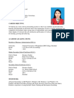 Isha Rani Das: Curriculum Vitae of