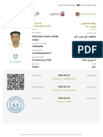 Shahzad Khan - Vaccination Card