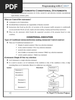 Control Statements - Conditional Statements