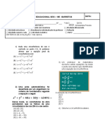 Equações de circunferências em prova de matemática