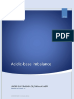 Acidic-Base Imbalance: Under Supervision:Dr/Shimaa Sabry