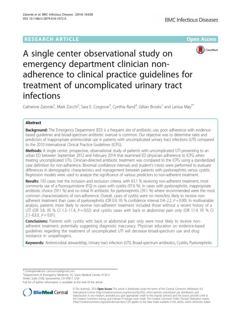 USA2016 A Single Center Observational Study On ED Clinician