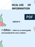 The Ethical Use of Media Information: Group 9