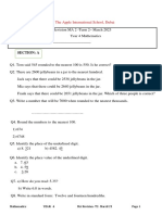 Math - Yr4 - MA2 - Revision Paper