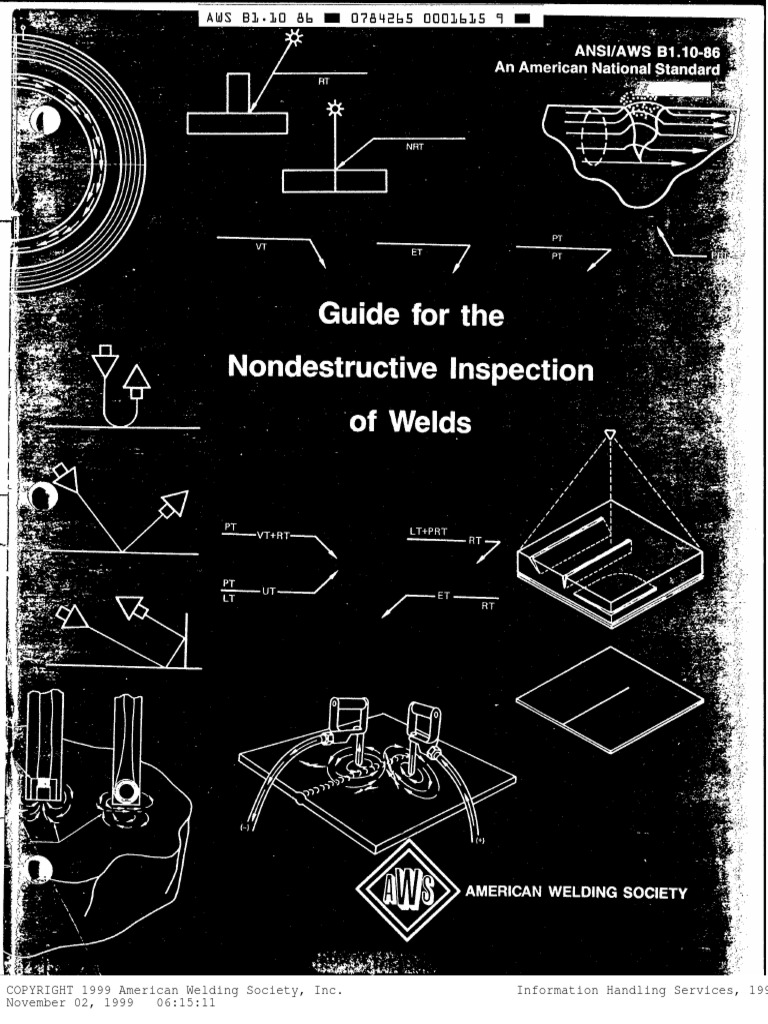 AWS B1.10-86 Guide For The Nondestructive Inspection of Welds (Ebook ...