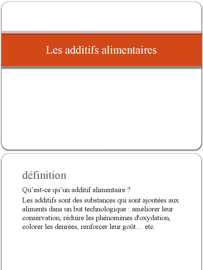 Les Additifs Alimentaires | PDF