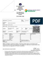 All India Sainik Schools Entrance Examination-2023 For Admission To Class IX in Sainik Schools Nta Score Card